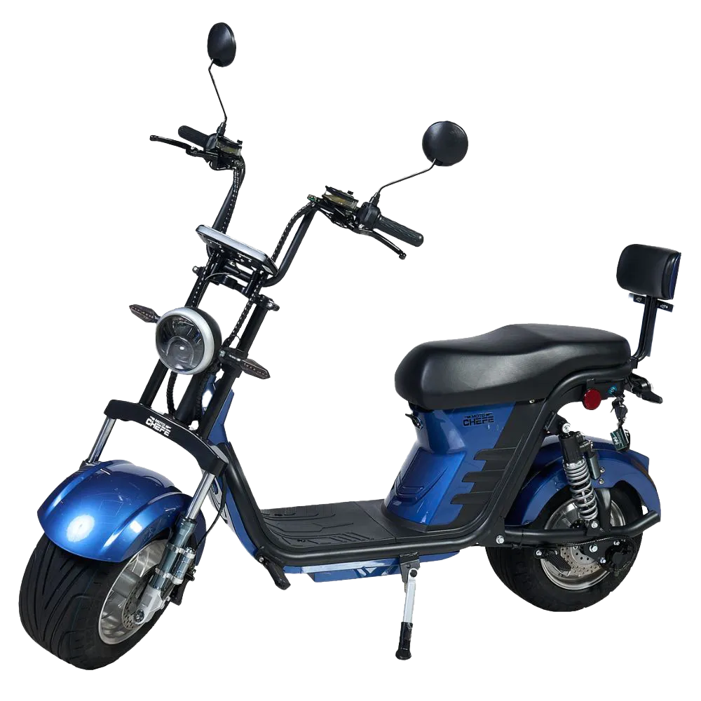 Moto elétrica azul